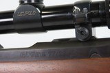 1st Year 1984 RUGER Model 77/22 Bolt Action Rifle 22 LR LEUPOLD M8 6x SCOPE Full Size .22 Rifle with a Great Scope - 19 of 21