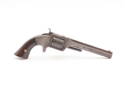 ENGRAVED Antique SMITH & WESSON No. 2 “OLD ARMY” .32 Cal. Revolver Made Late in the Civil War in 1865 - Image 4 of 21