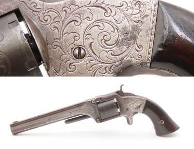 ENGRAVED Antique SMITH & WESSON No. 2 “OLD ARMY” .32 Cal. Revolver Made Late in the Civil War in 1865 - Image 1 of 21