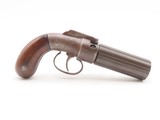 NEW YORK 1854 Antique WILLIAM W. MARSTON 6-Shot PEPPERBOX Pistol BELLY GUNCIVIL WAR Era Multi-Shot SELF DEFENSE Pistol - 15 of 18