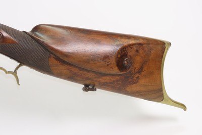 GOLD INLAID SWISS Antique C. JAQUET of GENEVA Percussion SCHUETZEN RifleMid-19th SPORTING/HUNTING RIFLE w/DOUBLE SET TRIGGER - Image 14 of 18