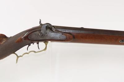 GOLD INLAID SWISS Antique C. JAQUET of GENEVA Percussion SCHUETZEN RifleMid-19th SPORTING/HUNTING RIFLE w/DOUBLE SET TRIGGER - Image 4 of 18