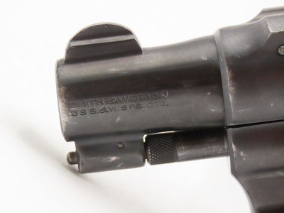 SMITH & WESSON .38 M&P Pre-Model 10 Double Action SELF DEFENSE Revolver C&R Nice Blued Finish SNUB NOSE Revolver w/WALNUT GRIP - Image 5 of 18