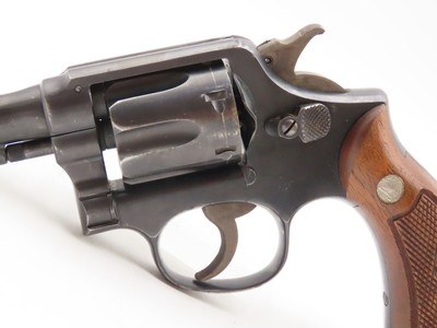 SMITH & WESSON .38 M&P Pre-Model 10 Double Action SELF DEFENSE Revolver C&R Nice Blued Finish SNUB NOSE Revolver w/WALNUT GRIP - Image 4 of 18