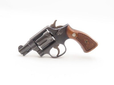 SMITH & WESSON .38 M&P Pre-Model 10 Double Action SELF DEFENSE Revolver C&R Nice Blued Finish SNUB NOSE Revolver w/WALNUT GRIP - Image 2 of 18