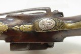 SPANISH PATILLA MIQUELET Pistol w Belt Hook & Bust Décor .69 calEngraved Early-19th Century Carved Miquelet Conversion Pistol - 11 of 16