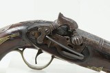 SPANISH PATILLA MIQUELET Pistol w Belt Hook & Bust Décor .69 calEngraved Early-19th Century Carved Miquelet Conversion Pistol - 4 of 16