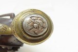 SPANISH PATILLA MIQUELET Pistol w Belt Hook & Bust Décor .69 calEngraved Early-19th Century Carved Miquelet Conversion Pistol - 10 of 16