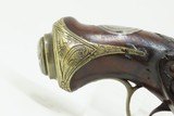 SPANISH PATILLA MIQUELET Pistol w Belt Hook & Bust Décor .69 calEngraved Early-19th Century Carved Miquelet Conversion Pistol - 3 of 16