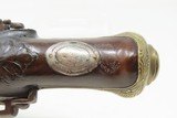 SPANISH PATILLA MIQUELET Pistol w Belt Hook & Bust Décor .69 calEngraved Early-19th Century Carved Miquelet Conversion Pistol - 7 of 16