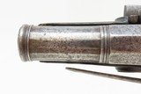 SPANISH PATILLA MIQUELET Pistol w Belt Hook & Bust Décor .69 calEngraved Early-19th Century Carved Miquelet Conversion Pistol - 9 of 16