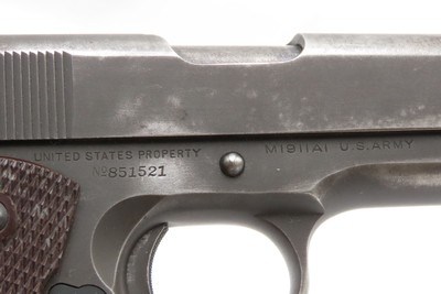 c1941 mfr. U.S. ARMY World War II COLT M1911A1 .45 Pistol C&R BOYT HOLSTERWORLD WAR II era Officer’s Sidearm with Provenance - Image 5 of 24