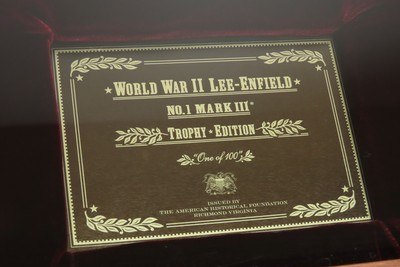 CASED 1 of 100 LITHGOW Short Magazine Lee-Enfield No. 1 Mk. III* Rifle C&RAMERICAN HISTORICAL SOCIETY WW II TROPHY EDITION - Image 2 of 24