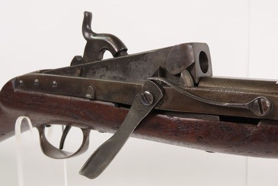 SCARCE RIFLED Antique U.S. SIMEON NORTH M1843 HALL Breech Loader SR CARBINE 1 of 10,500 Contracted by North w/ .52 RIFLED BORE - Image 21 of 25