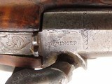 ENGRAVED/SILVER Mounted Antique DERRINGER Percussion Pistol KILLED LINCOLNPeriod Copy of Henry Deringer’s Famous Pistol - 11 of 19
