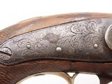 ENGRAVED/SILVER Mounted Antique DERRINGER Percussion Pistol KILLED LINCOLNPeriod Copy of Henry Deringer’s Famous Pistol - 6 of 19