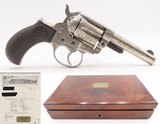 1877 CASED, LETTERED & ENGRAVED Antique COLT M1877 “Lightning” DA RevolverNEW YORK Shipped to SCHUYLER, HARTLEY & GRAHAM