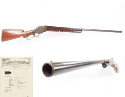LETTERED Antique WINCHESTER M1887 Lever Action SHOTGUN Type Used TERMINATOR Popular 12 Gauge Coach and Law Enforcement Gun