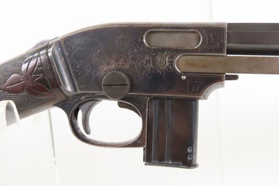 FINE Factory Engraved M1903 SAVAGE ARMS .22 RF Slide Action BOYS Rifle C&REARLY 20th Century .22 Caliber S, L, LR Youth Rifle - Image 2 of 25