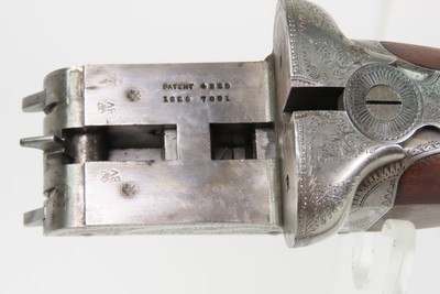 ENGRAVED British JAMES CARR & SONS Side x Side C&R HAMMERLESS 12 g. Shotgun - Image 16 of 23