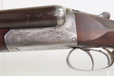 ENGRAVED British JAMES CARR & SONS Side x Side C&R HAMMERLESS 12 g. Shotgun - Image 21 of 23
