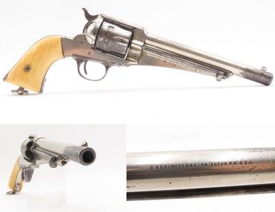 DESIRABLE Antique REMINGTON M1875 .44 SA ARMY Revolver ANTIQUE IVORY GRIPSWILD WEST! JESSE & FRANK JAMES Revolver of Choice - Image 1 of 19