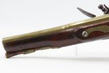 Early 1800s Antique BRASS BARREL British FLINTLOCK Pistol TOWER STYLE PROOFS LIGHTLY ENGRAVED Handgun with BRASS FURNITURE - Image 13 of 16