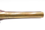 Early 1800s Antique BRASS BARREL British FLINTLOCK Pistol TOWER STYLE PROOFS LIGHTLY ENGRAVED Handgun with BRASS FURNITURE - Image 9 of 16