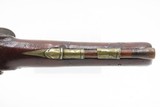 Early 1800s Antique BRASS BARREL British FLINTLOCK Pistol TOWER STYLE PROOFS LIGHTLY ENGRAVED Handgun with BRASS FURNITURE - Image 6 of 16