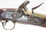 Early 1800s Antique BRASS BARREL British FLINTLOCK Pistol TOWER STYLE PROOFS LIGHTLY ENGRAVED Handgun with BRASS FURNITURE - Image 5 of 16