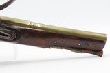 Early 1800s Antique BRASS BARREL British FLINTLOCK Pistol TOWER STYLE PROOFS LIGHTLY ENGRAVED Handgun with BRASS FURNITURE - Image 3 of 16
