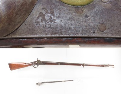 CIVIL WAR Era Antique U.S. SPRINGFIELD M1840 PERCUSSION Conversion MUSKETMILITARY Musket Used by Both CONFEDERATE & UNION - Image 1 of 22