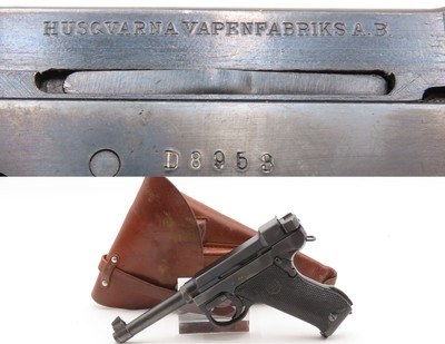 Swedish WWII Era HUSQVARNA M40 9mm Danish Police C&R PISTOL Semi-AutomaticSwedish Military & Danish Police Pistol w/ Holster, Spare Magazines, and O - Image 2 of 19