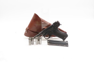 Swedish WWII Era HUSQVARNA M40 9mm Danish Police C&R PISTOL Semi-AutomaticSwedish Military & Danish Police Pistol w/ Holster, Spare Magazines, and O - Image 1 of 19