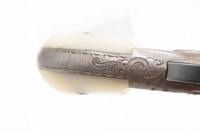 LETTERED Antique Engraved Gold COLT NEW LINE .41 RF Revolver w/PEARL GRIPSNEW YORK Shipped to SCHUYLER, HARTLEY & GRAHAM - Image 9 of 20
