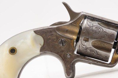 LETTERED Antique Engraved Gold COLT NEW LINE .41 RF Revolver w/PEARL GRIPSNEW YORK Shipped to SCHUYLER, HARTLEY & GRAHAM - Image 17 of 20