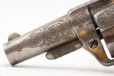 LETTERED Antique Engraved Gold COLT NEW LINE .41 RF Revolver w/PEARL GRIPSNEW YORK Shipped to SCHUYLER, HARTLEY & GRAHAM - Image 5 of 20