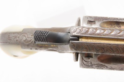 LETTERED Antique Engraved Gold COLT NEW LINE .41 RF Revolver w/PEARL GRIPSNEW YORK Shipped to SCHUYLER, HARTLEY & GRAHAM - Image 6 of 20