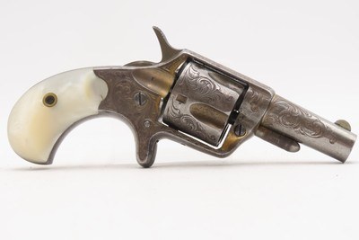 LETTERED Antique Engraved Gold COLT NEW LINE .41 RF Revolver w/PEARL GRIPSNEW YORK Shipped to SCHUYLER, HARTLEY & GRAHAM - Image 19 of 20