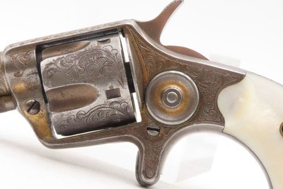 LETTERED Antique Engraved Gold COLT NEW LINE .41 RF Revolver w/PEARL GRIPSNEW YORK Shipped to SCHUYLER, HARTLEY & GRAHAM - Image 12 of 20