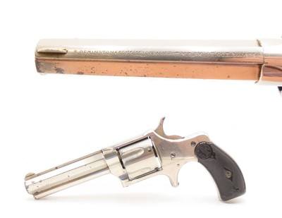 FINE Antique E. REMINGTON-SMOOT New Model No. 3 .38 RF WILD WEST RevolverFRONTIER Era Spur Trigger SELF DEFENSE Handgun - Image 1 of 16