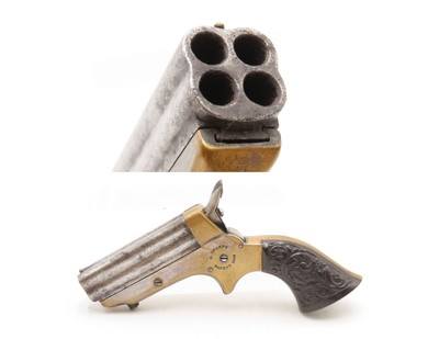 CIVIL WAR Era Antique C. SHARPS .22 PEPPERBOX Wild West RIVERBOAT GAMBLERMfg. 1859-74 Model 1 Pocket Pepperbox Revolver