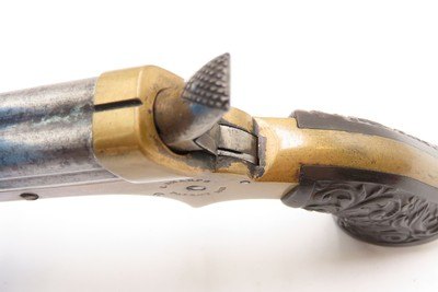 CIVIL WAR Era Antique C. SHARPS .22 PEPPERBOX Wild West RIVERBOAT GAMBLERMfg. 1859-74 Model 1 Pocket Pepperbox Revolver - Image 8 of 16