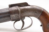 GOLD RUSH Era ALLEN & THURBER Antique WORCHESTER Period PEPPERBOX RevolverENGRAVED & First DA Revolving Percussion Pistol - Image 4 of 17
