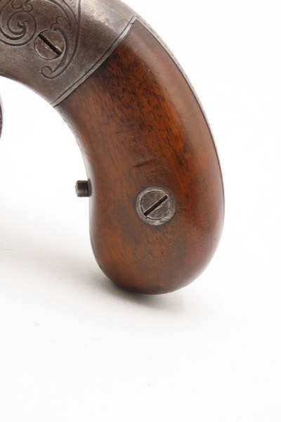 GOLD RUSH Era ALLEN & THURBER Antique WORCHESTER Period PEPPERBOX RevolverENGRAVED & First DA Revolving Percussion Pistol - Image 3 of 17