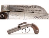 Rare ANTEBELLUM Antique MANHATTAN 3-Barrel Percussion PEPPERBOX Revolver 1 of 2,500 CIVIL WAR Era Production Revolvers