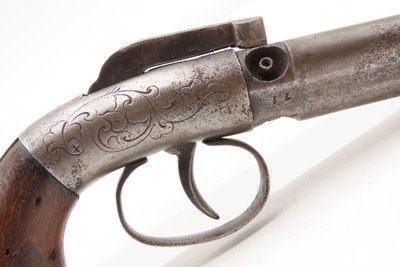 Rare ANTEBELLUM Antique MANHATTAN 3-Barrel Percussion PEPPERBOX Revolver 1 of 2,500 CIVIL WAR Era Production Revolvers - Image 17 of 18