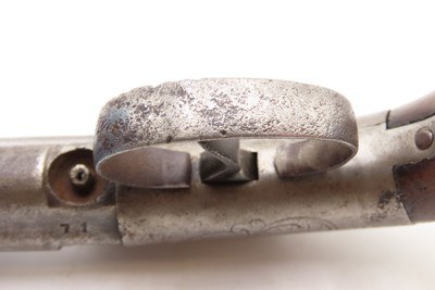 Rare ANTEBELLUM Antique MANHATTAN 3-Barrel Percussion PEPPERBOX Revolver 1 of 2,500 CIVIL WAR Era Production Revolvers - Image 12 of 18