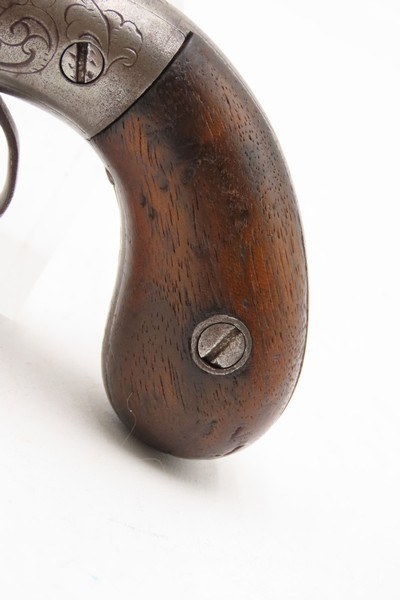 Rare ANTEBELLUM Antique MANHATTAN 3-Barrel Percussion PEPPERBOX Revolver 1 of 2,500 CIVIL WAR Era Production Revolvers - Image 3 of 18