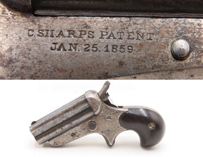 WILD WEST Antique C. SHARPS Model 4 .32 RF PEPPERBOX Self Defense Revolver